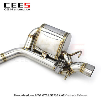 CEES Exhaust Pipe For Mercedes-Benz AMG GT63/GT63S 4.0T 2019-2023 Catback Exhaust Escape 304Stainless Steel Car Exhaust System