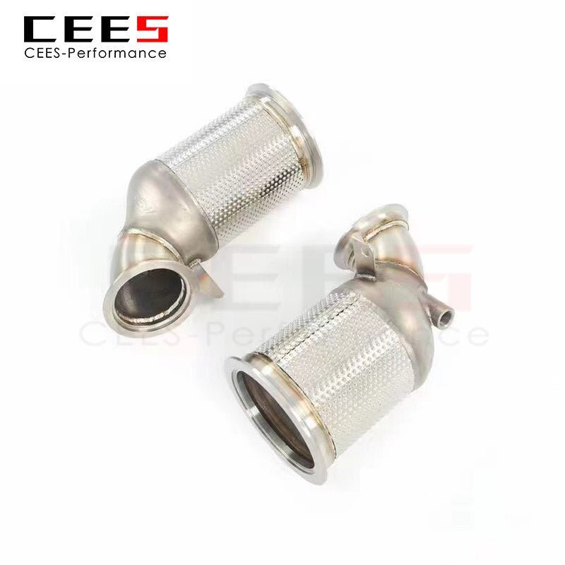 CEES Downpipe for PORSCHE PANAMERA (971) 4.0 2016- High Performance Exhaust Downpipe Stainless Steel Catless Tuning Downpipe