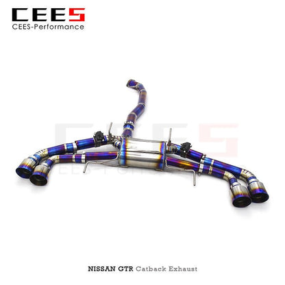 CEES Exhaust for NISSAN GTR/GT-R R34/R35 3.8TT 2008-2022 Tuning Performance Titanium Alloy Exhaust System Muffler Exhaust Pipe