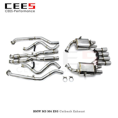 CEES Catback Exhaust for BMW M3 M4 E93 4.0 2008-2013 Racing Car Tuning Performance Exhaust Muffler Pipe Escape Exhaust System