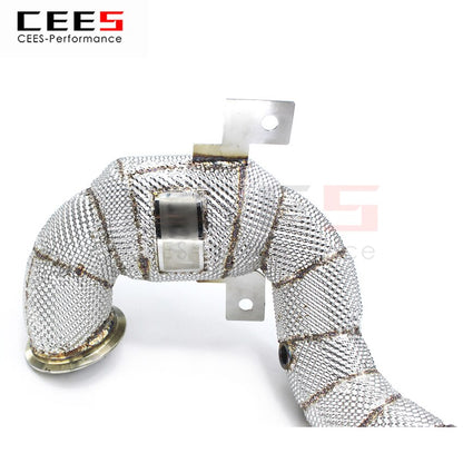 CEES Exhaust System For Volkswagen CC 2.0T Headers With Catalyst Test Pipe Converter High Flow Catted Exhaust Downpipe