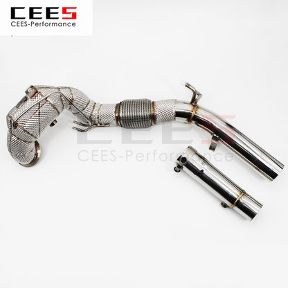 CEES Exhaust System For Volkswagen VW golf 8 GTI Headers With Catalyst Test Pipe Converter High Flow Catted Exhaust Downpipe