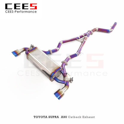 CEES Tuning Catback Exhaust for Toyota Supra A90 3.0T 2020-2023 Titanium Alloy Escape Exhaust Pipe Muffler Car Exhaust System