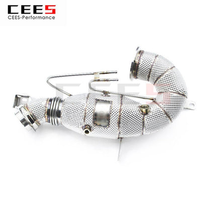 CEES Exhaust System For Mercedes-Benz E53 AMG Headers With Catalyst Test Pipe Converter High Flow Catted Exhaust Downpipe