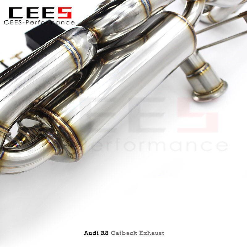 CEES Catback Exhaust for AUDI R8 5.2L 2015-2022 Tuning Performance Valve Mufflers Exhaust Assembly Car Accessories AutoAccessory