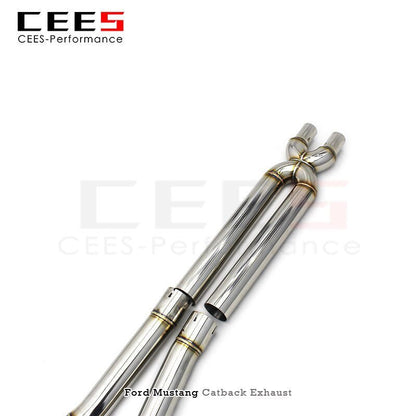 CEES Catback Exhaust for Ford Mustang 5.0L 2011-2019 Stainless Steel Car Exhaust System Tuning Performance Exhaust Pipe Escape