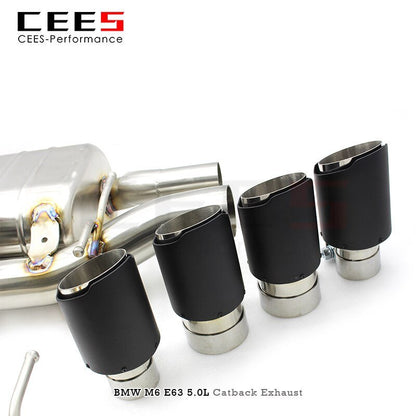 CEES Catback Exhaust for BMW M6 E63 5.0L 2006-2010 Tuning Performance Stainless Steel Exhaust System Valve Exhaust Pipe Escape