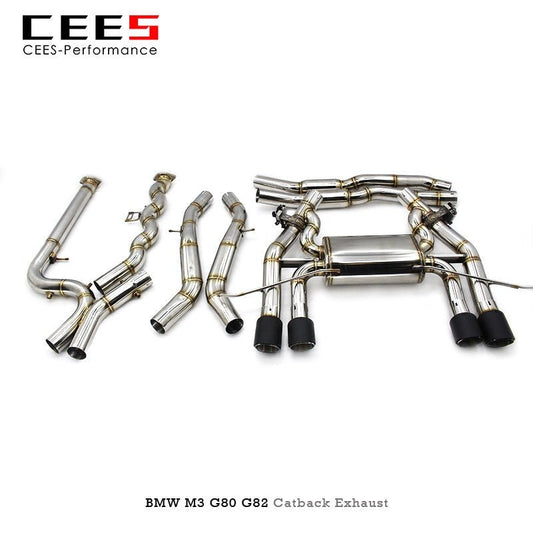 CEES Catback Exhaust for BMW M3 G80 3.0T 2020-2025 high Performance Stainless Steel Valve Muffler Exhaust System Mid Pipe Escape