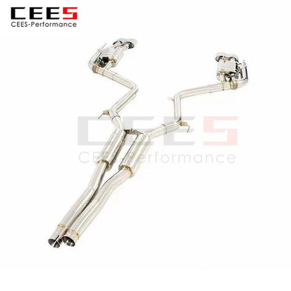 CEES Exhaust System For Mercedes-Benz S350 S300 Valve Muffler Catback Escape Tubo Escape Coche Terminale Scarico Auto