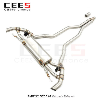 CEES Catback Exhaust for BMW X7 G07 3.0T 2019-2023 Tuning Performance Stainless Steel Exhaust Pipe Muffler Exhaust System