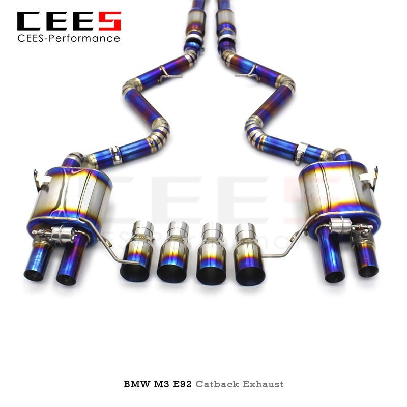 CEES Exhaust system For BMW M3 E90/E92/E93 4.0L 2007-2013 Front Mid-tail Titanium Exhaust valve control valve exhaust muffler