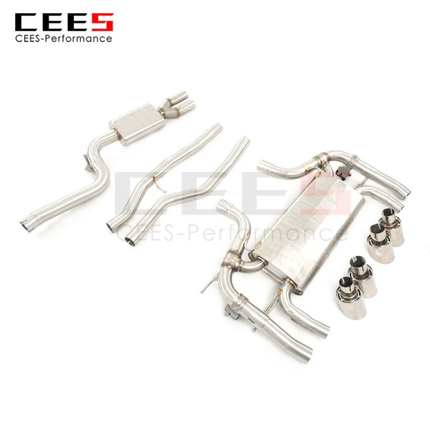 CEES Exhaust System For Jaguar F-TYPE 2.0T Stainless Steel Valve Muffler Catback Escape Tubo Escape Coche Terminale Scarico Auto