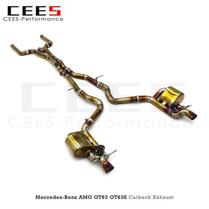 CEES Catback Exhaust for Mercedes-Benz AMG GT63/GT63S 4.0T 2019-2023 Performance Titanium Alloy Exhaust Pipe Muffler Escape