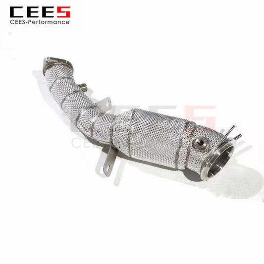 CEES Exhaust System For Cadillac CT4 CT5 2.0T Headers With Catalyst Test Pipe Converter High Flow Catted Exhaust Downpipe