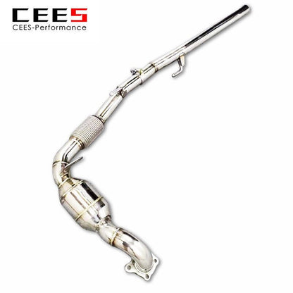 CEES Exhaust Downpipe for AUDI A1 EA111/EA211 1.4T 2011-2022 Exhaust System304 Stainless Steel Exhaust Pipe Catalytic Converters