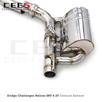 CEES Tuning Catback Exhaust for Dodge Challenger Hellcat SRT 6.2T 6.4L 2016-2022 Performance Valve Muffler Exhaust Pipe System