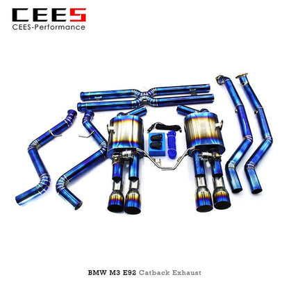 CEES Catback For BMW M3 E90/E93/E9X 4.0L 2008-2013 Performance Valve Titanium Alloy Escape Exhaust Pipe Muffler Exhaust System