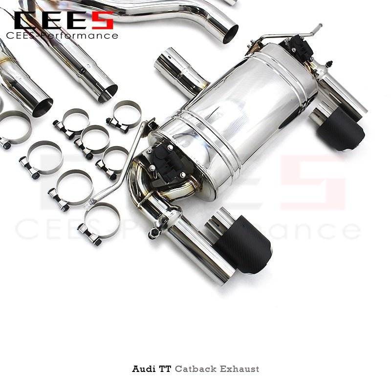 CEES Catback Exhaust For Audi TT 2.0T 2017-2023 Downpipe Stainless Steel escape tuning Exhaust System Exhaust valve control