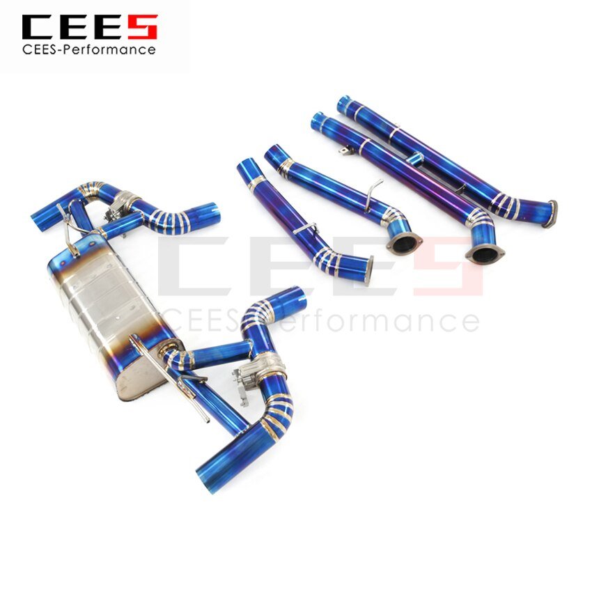 CEES Exhaust System For Mercedes-Benz GT GT-C G TC GT-S GTS 4.0TT Titanium Catback Valve Muffler Auto Modification Car Parts