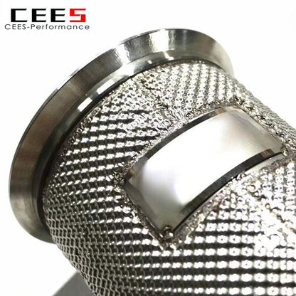 CEES Downpipe For AUDI A8 C8 3.0T 2018-2022 High flow catted downpipe Exhaust Downpipe Exhaust Pipe Performance escapamento