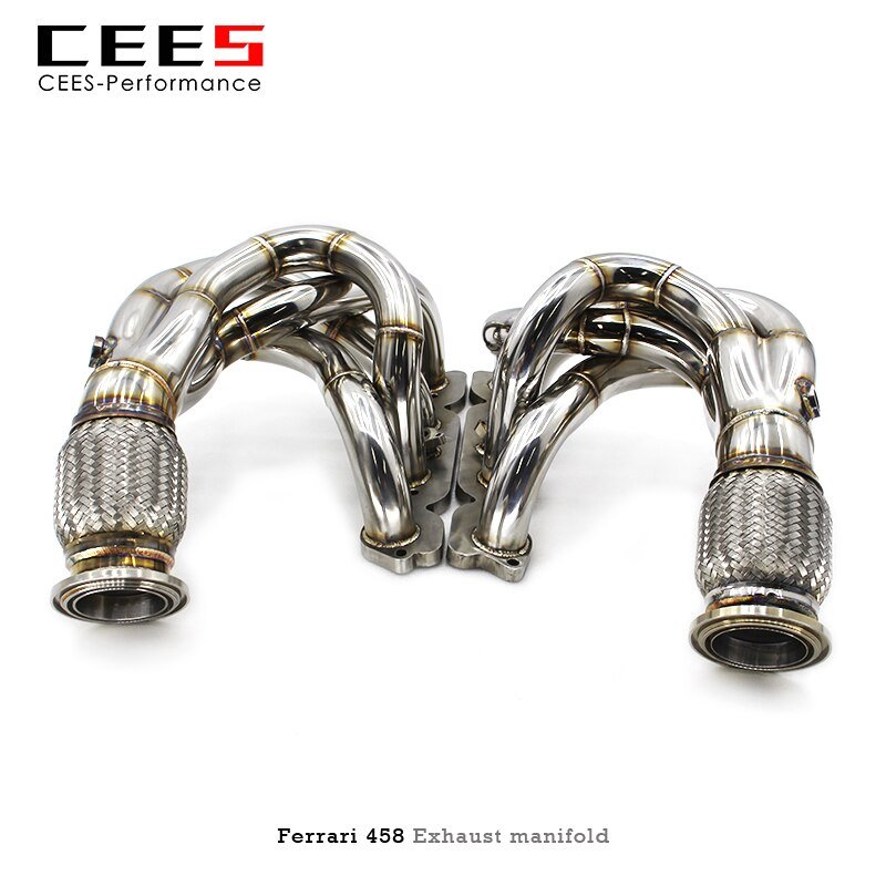 CEES Exhaust manifold For Ferrari 458 Spider 2019- Racing performance Exhaust Pipe Stainless Steel Downpipe Car Exhaust System