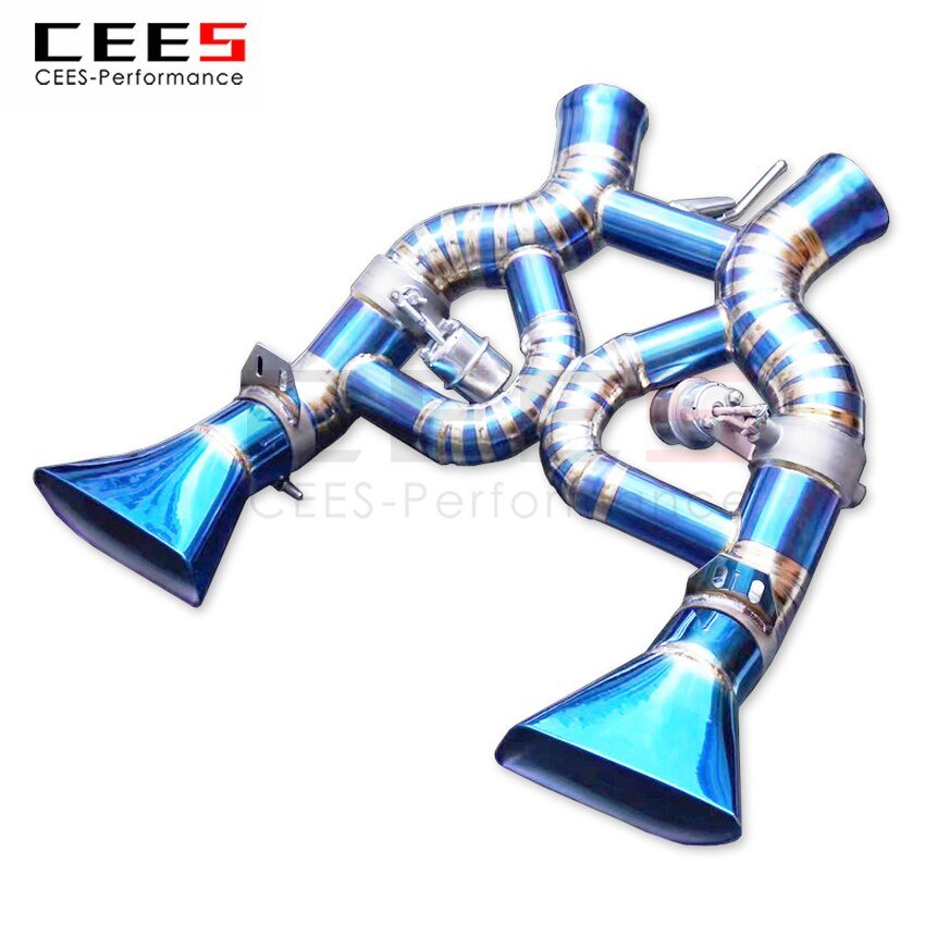 CEES Exhaust System For Mclaren MP4-12C Titanium Alloy Catback Valve Muffler Auto Modification Terminale Scarico Auto Car Parts