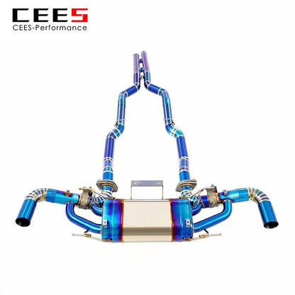 CEES Catback udstødning til Aston Martin DB11 Vantage V12 5.2L 2017-2019 Titanium legering Udstødningsventil kontrol Udstødningssystem 