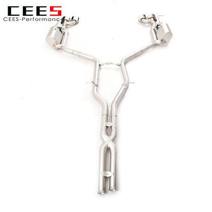 CEES Catback For Mercedes-Benz E300 3.0/3.5 2009-2014  High Performance Valve Muffler Exhaust System Terminale Scarico Auto