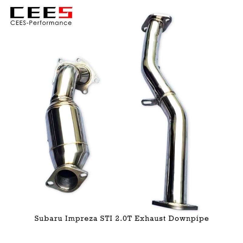 CEES Downpipe For Subaru Impreza STI 2.0T 2003-2007 Stainless Steel High flow catted downpipe with catalyst Car Exhaust System