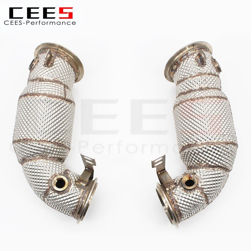 CEES  Exhaust System for BMW X5/X5M 4.4TT V8 2019-2023 Tuning Without Catalyst Performance Catalytic Converters Downpipe