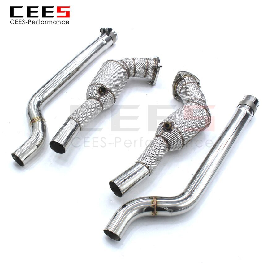 CEES Exhaust System For Maserati GT 4.2 Headers With Catalyst Test Pipe Converter High Flow Catted Downpipe Car Accessories