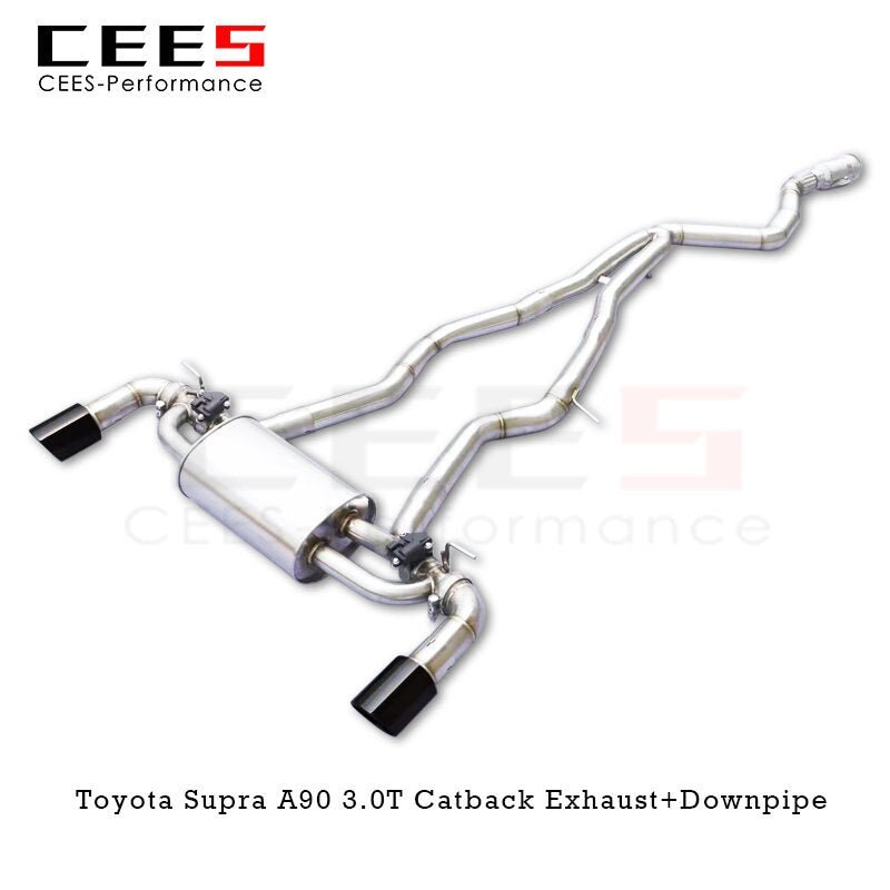 CEES Catback Exhaust Downpipe for Toyota Supra A90 3.0T 2020-2023 Stainless Steel Performance Exhaust Downpipe Without Catalyst