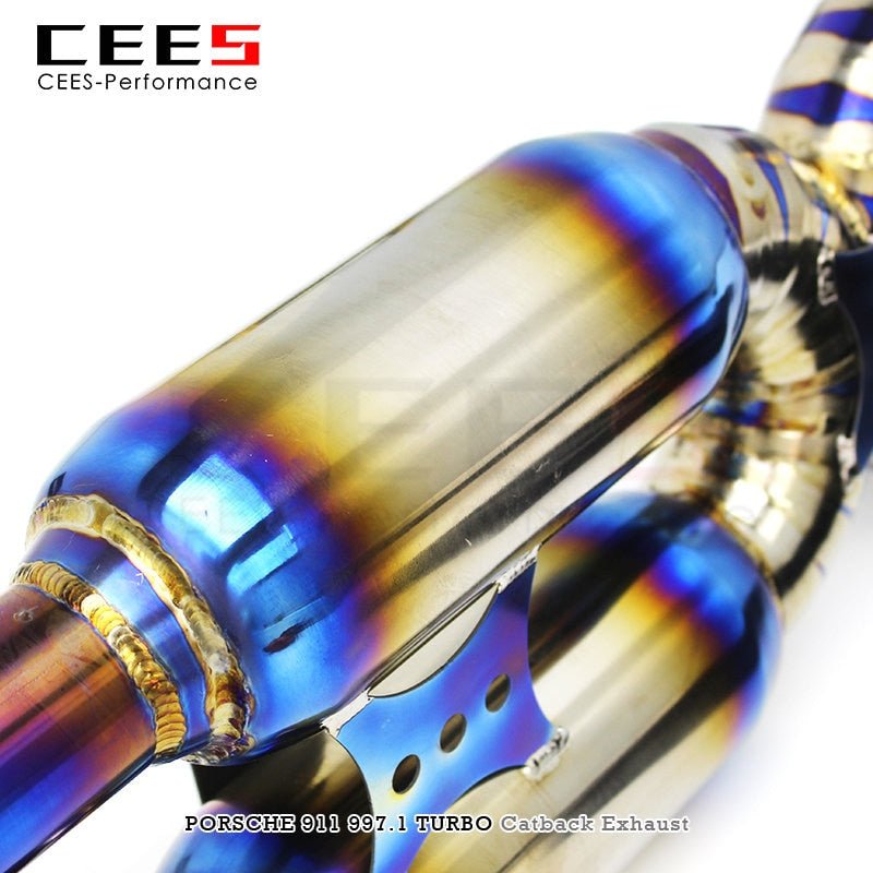 CEES Catback Exhaust for Porsche 911 997.1 TURBO 3.6 2004-2012 Titanium Exhaust Valve Control Performance Exhuast Pipe Systems