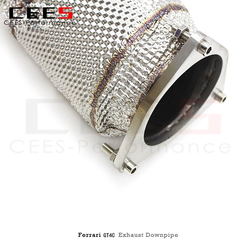 CEES Downpipe For Ferrari GTC4 Lusso/Lusso T 6.3 2016- Racing Car Stainless Steel Exhaust Catless downpipe without catalyst