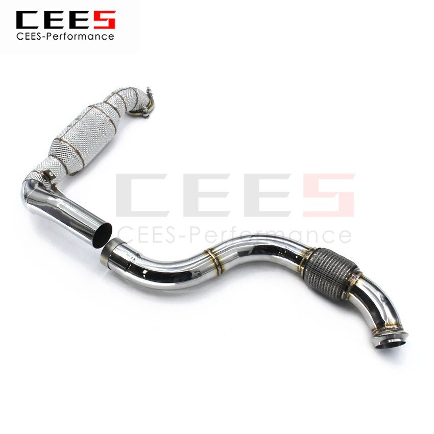 CEES Exhaust System For Mercedes-Benz A200 1.6T Headers With Catalyst Test Pipe Converter High Flow Catted Exhaust Downpipe