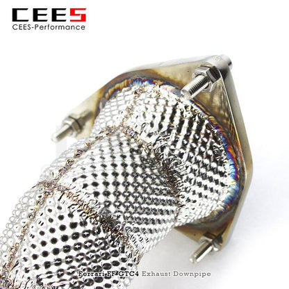 CEES Downpipe for Ferrari FF 6.3 2011- Catless Downpipe Without Catalyst Stainless Steel Exhaust Downpipe Car Exhaust System