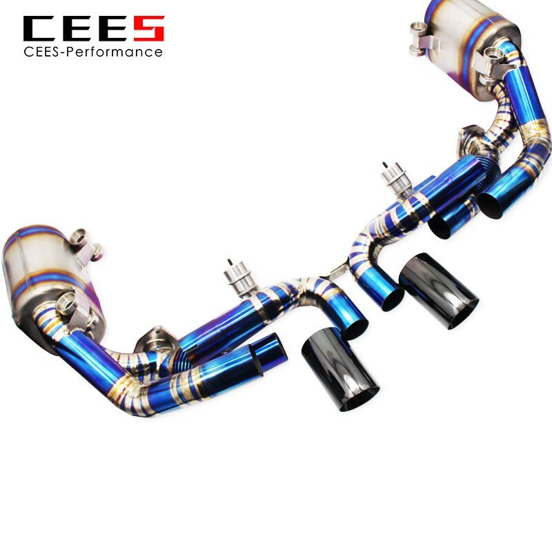 CEES Catback Exhaust for Porsche 911 991.1 3.4/3.8 2012-2015 Upgrade GT3 Performance Titanium Alloy Valve Muffler Escape