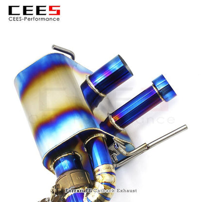 CEES Catback Exhaust for Ferrari FF 6.3 2011- Tuning Performance Titanium X Pipe Midpipe Exhaust Refit Performance Valve Muffler