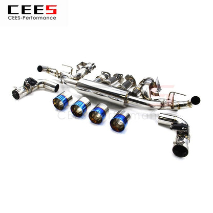 CEES Exhaust System For Chevrolet Corvette C8 Catback Exhaust Performance Valve Muffler Catback Escape Tubo Escape Coche