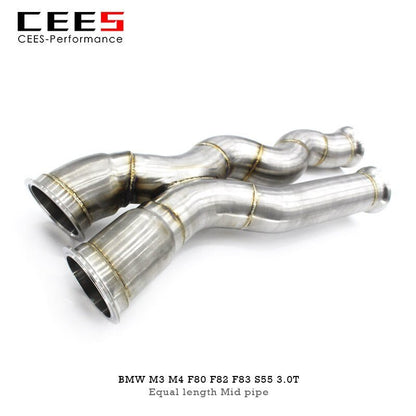 CEES Equal Length Mid Pipe for BMW M2C S55 3.0T 2018-2022 Stainless Steel Performance Exhaust Pipe Automobile Exhaust System