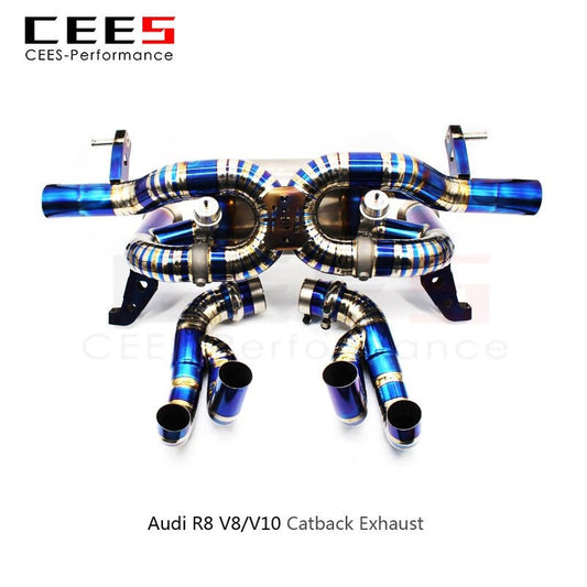 CEES Catback Exhaust for AUDI R8 V8/V10 2010-2015 Racing Performance Exhaust Pipe Titanium Alloy Exhaust Valve Tuning Mufflers