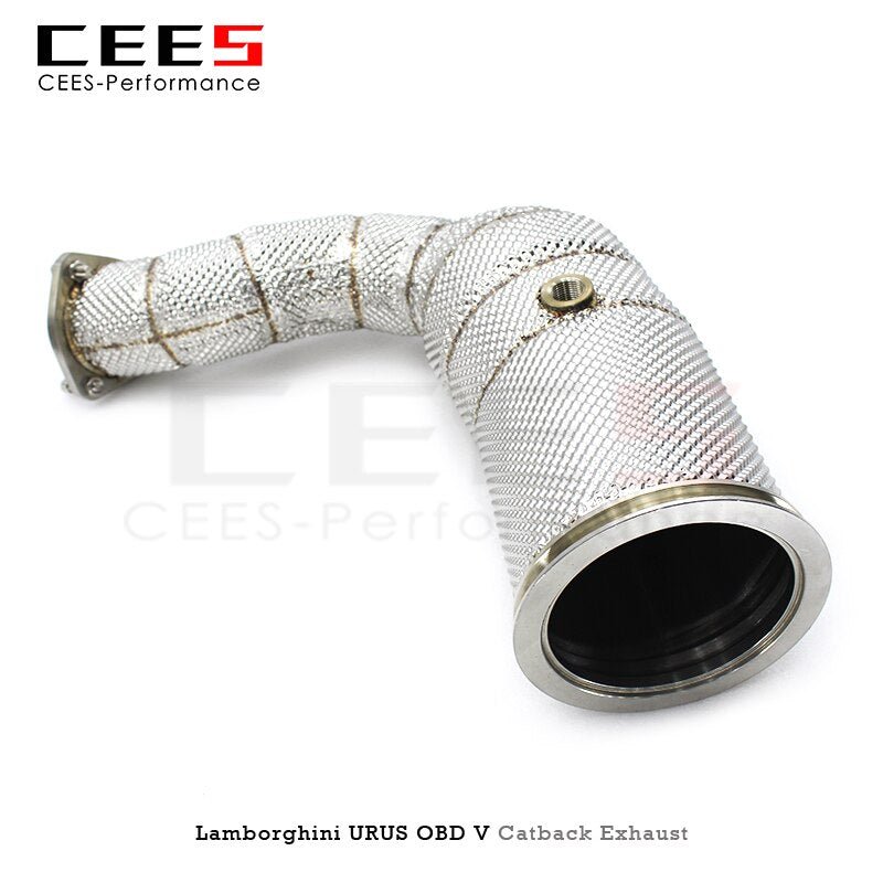 CEES Exhaust Downpipe For Lamborghini URUS 4.0 2018-2019 without catalyst Catless downpipe Stainless Steel Exhaust Manifolds