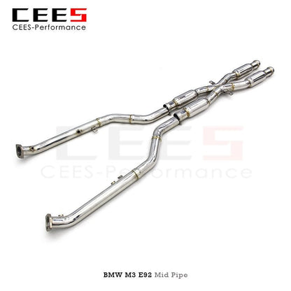 CEES Downpipe for BMW M3 E92 V8 4.0L 2008-2013 Performance Stainless Steel Car Exhaust System Mid Pipe Downpipe Without Catalyst