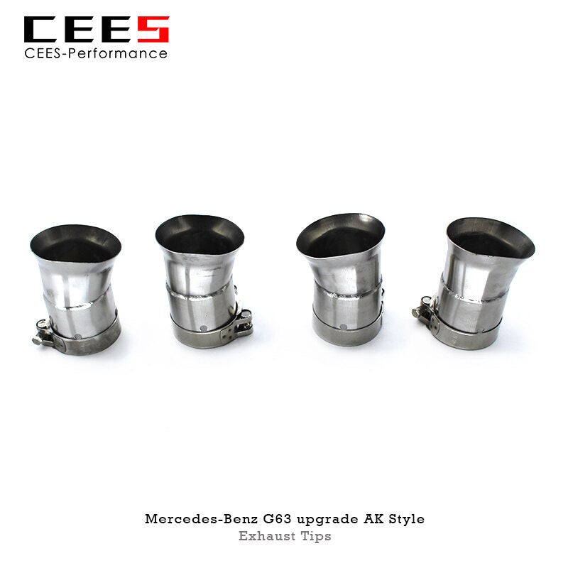 CEES Tail Throat For Mercedes-Benz G63 AMG upgrade AK Style Exhaust Tips SS304 Stainless Steel Car Exhaust System