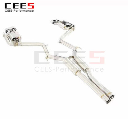 CEES Exhaust System For Mercedes-Benz S350 S300 Valve Muffler Catback Escape Tubo Escape Coche Terminale Scarico Auto