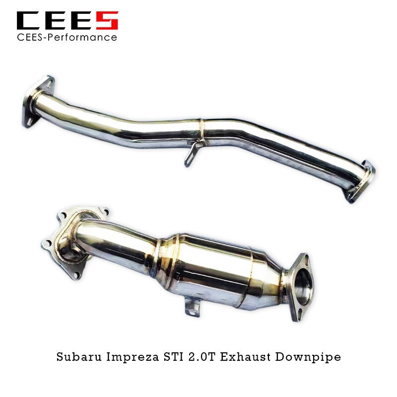 CEES Downpipe For Subaru Impreza STI 2.0T 2003-2007 Stainless Steel High flow catted downpipe with catalyst Car Exhaust System