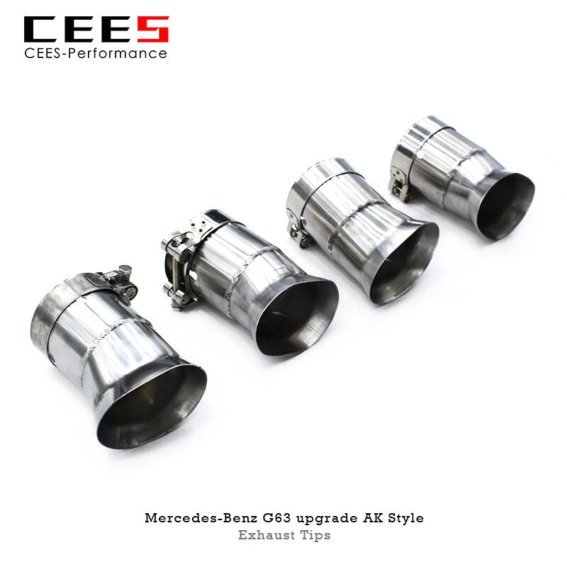 CEES Tail Throat For Mercedes-Benz G63 AMG upgrade AK Style Exhaust Tips SS304 Stainless Steel Car Exhaust System