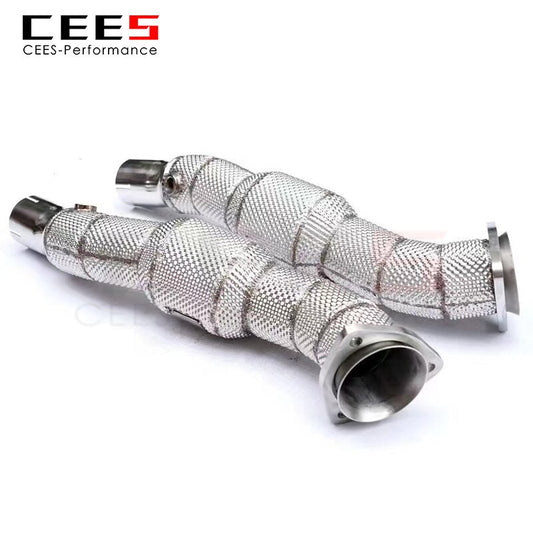 CEES  Downpipe For Ferrari F430 4.3 2010-2015  Exhaust Pipe High flow catted downpipe With catalyst