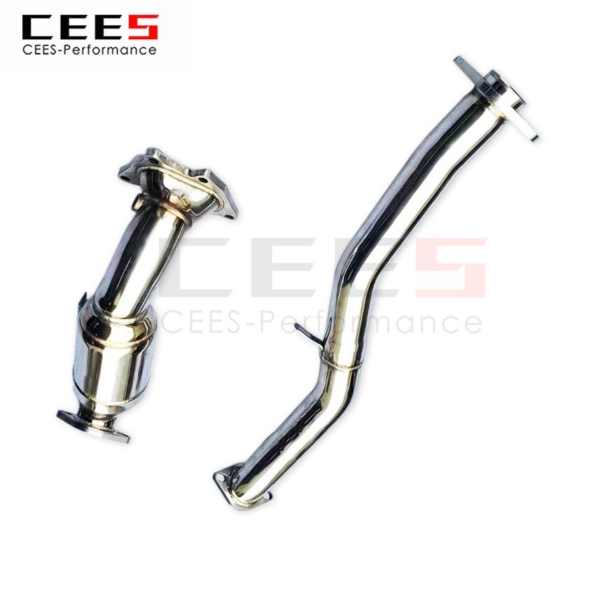 CEES Exhaust System For For Subaru Impreza STI 2.0T 2003-2007 Header With Catalyst Test Pipe Converter High Flow Catted Downpipe