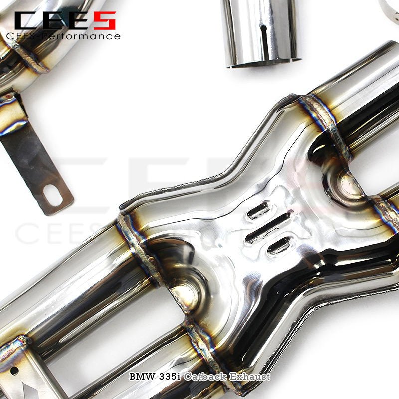 CEES Catback Exhaust for BMW 335i E90/E92/E93 3.0T N55 2009-2013 Stainless Steel Exhaust Pipe Catless Performance Valve Mufflers